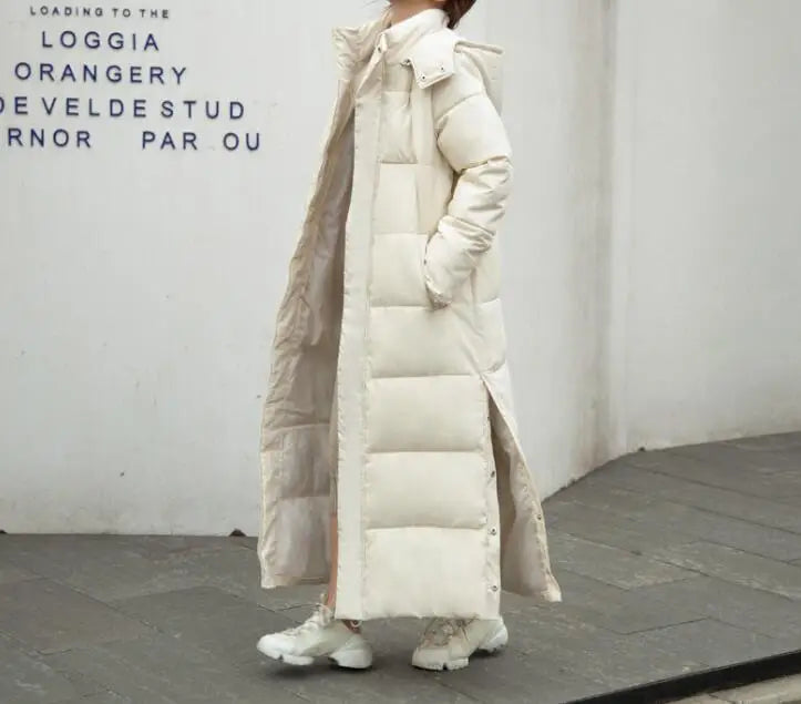 Autumn/Winter New Fashion Long Sleeved Hooded Zipper Solid Color Slim Fit Long Version Jacket For Women,4 Colors