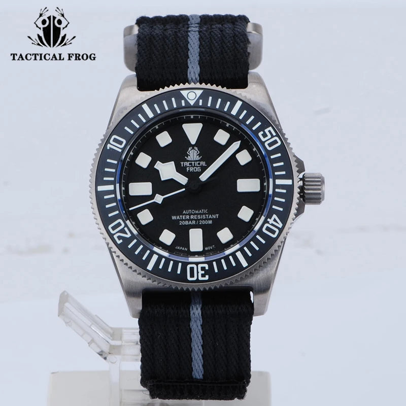Tactical Frog Titanium Watch FXD Diving 42mm NH35 Automatic Mechanical Movement Sapphire BGW9 Luminous 200M Dive Men Wristwatch
