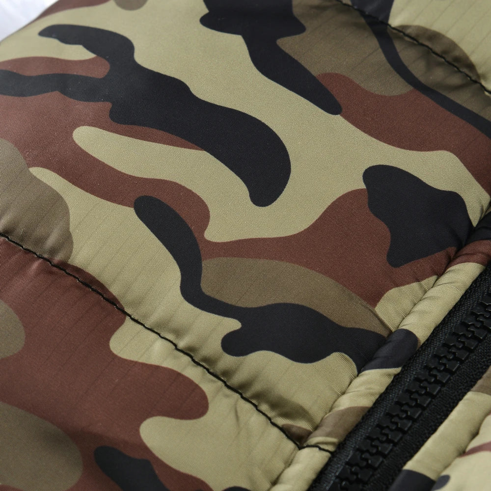 Large Dog Clothes Winter Jacket For Labrodor Clothing Camouflage Padded Dogs Vest Costume With Zipper Winter Bulldog Pet Outfits