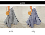 Elegant High-Waisted Long Dress For Women Summer New Arrival Commuting Plaid Big Skirt Wide Leg Design Female Fashion