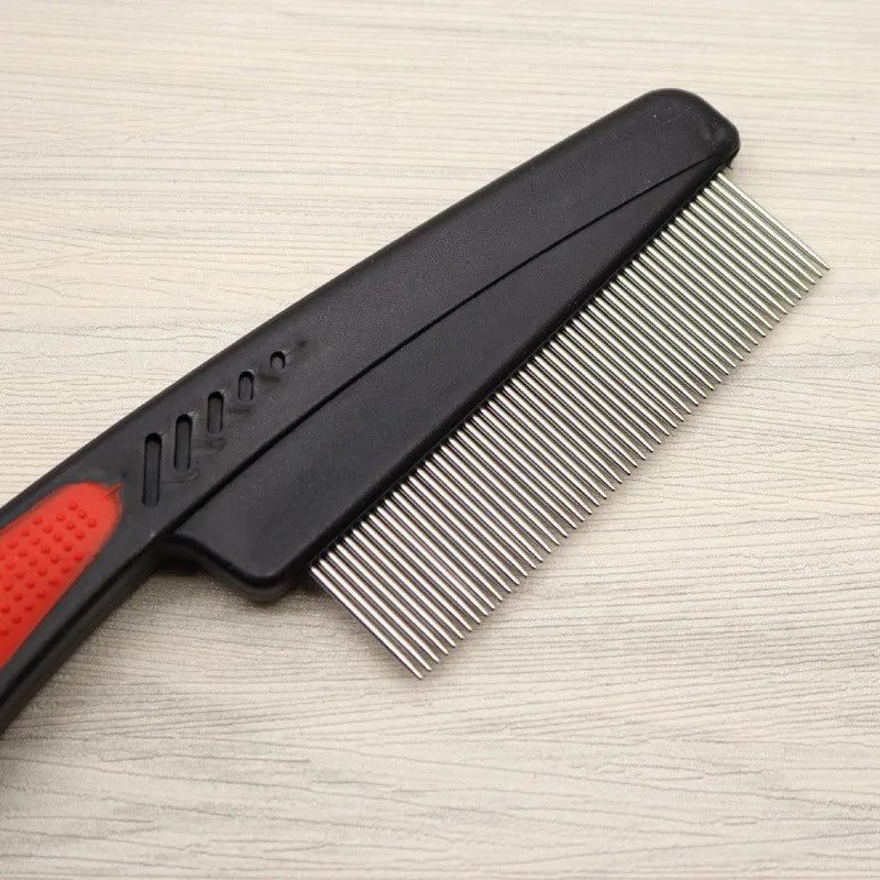 Stainless Steel Flea Comb Pro - Efficient Flea and Tick Remover, Gentle Pet Grooming Tool, Professional-Grade Comb for Dogs, Cat