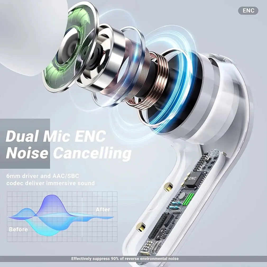 Tws Bluetooth Earbuds Transparent with LED Digital Display Wireless BT30 PRO In-Ear Earphone for Xiaomi Huawei iPhone Headphone