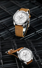 FORSINING Men Watches Automatic Mechanical Watch Luxury Gold Clock Genuine Leather Waterproof Watch Men Military Wristwatch Man