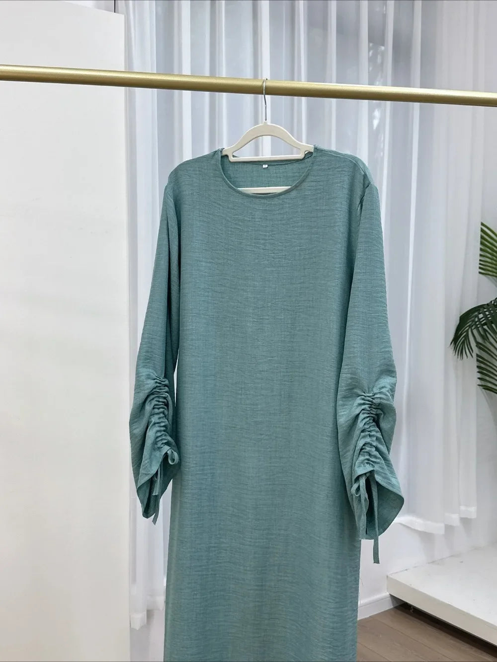 Eid Women Modest Dress Abaya String Sleeve Muslim Caftan Robe Morocco Dubai Kaftan Islam 2025 Vestidos Largos Jalabiya Ramadan