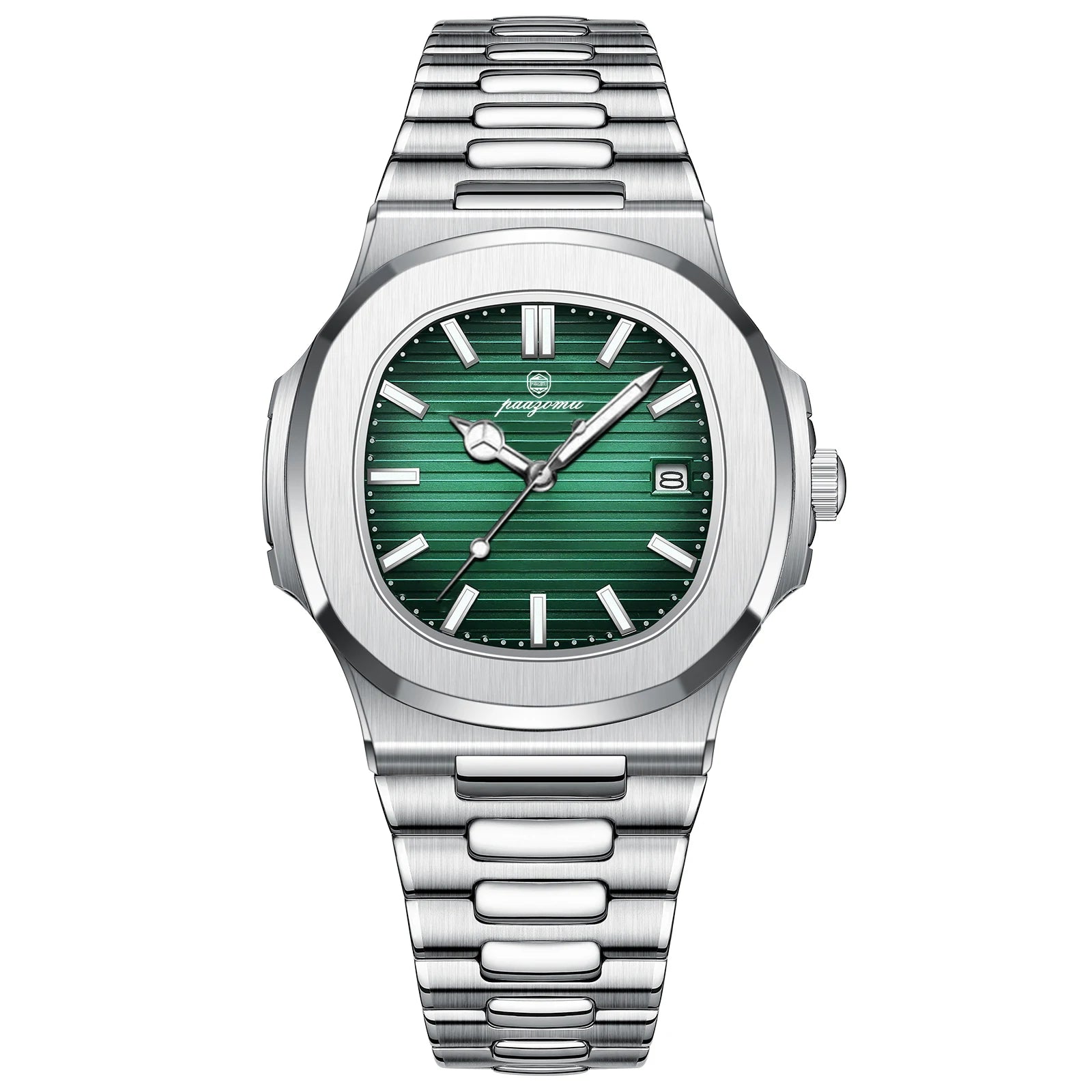 PENGAGAR Trend Men's Watches Classic Fashion Original Quartz Watch for Man Square Dial Waterproof Luminous Date Wristwatch Reloj