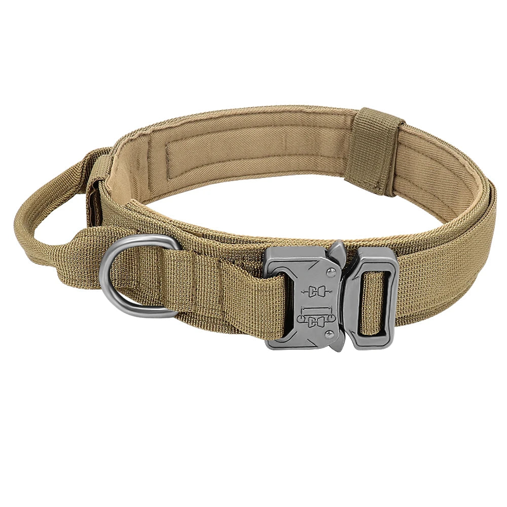 Nylon Tactical Dog Harness Collar Leash No Pull Military Pet Harness Vest For Medium Large Dogs Training Molle Harness Pouches