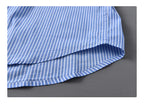2025 Spring Summer New Casual Striped Cotton Short Sleeve Shirts for Men Clothing Soft Turn-down Collar Shirts DCC03