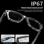LIGE AI Smart Glasses 720P Camera Video Recorder Bluetooth Call 260mAh Battery Voice Assistant Control Sunglasses For Men Women