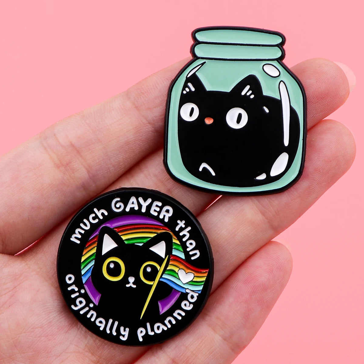 2-10pcs/set Funny Animals Series Enamel Pin Cartoon Cats Dogs Brooch Set Lapel Pins Badge on Backpack Clothing Accessories Gifts