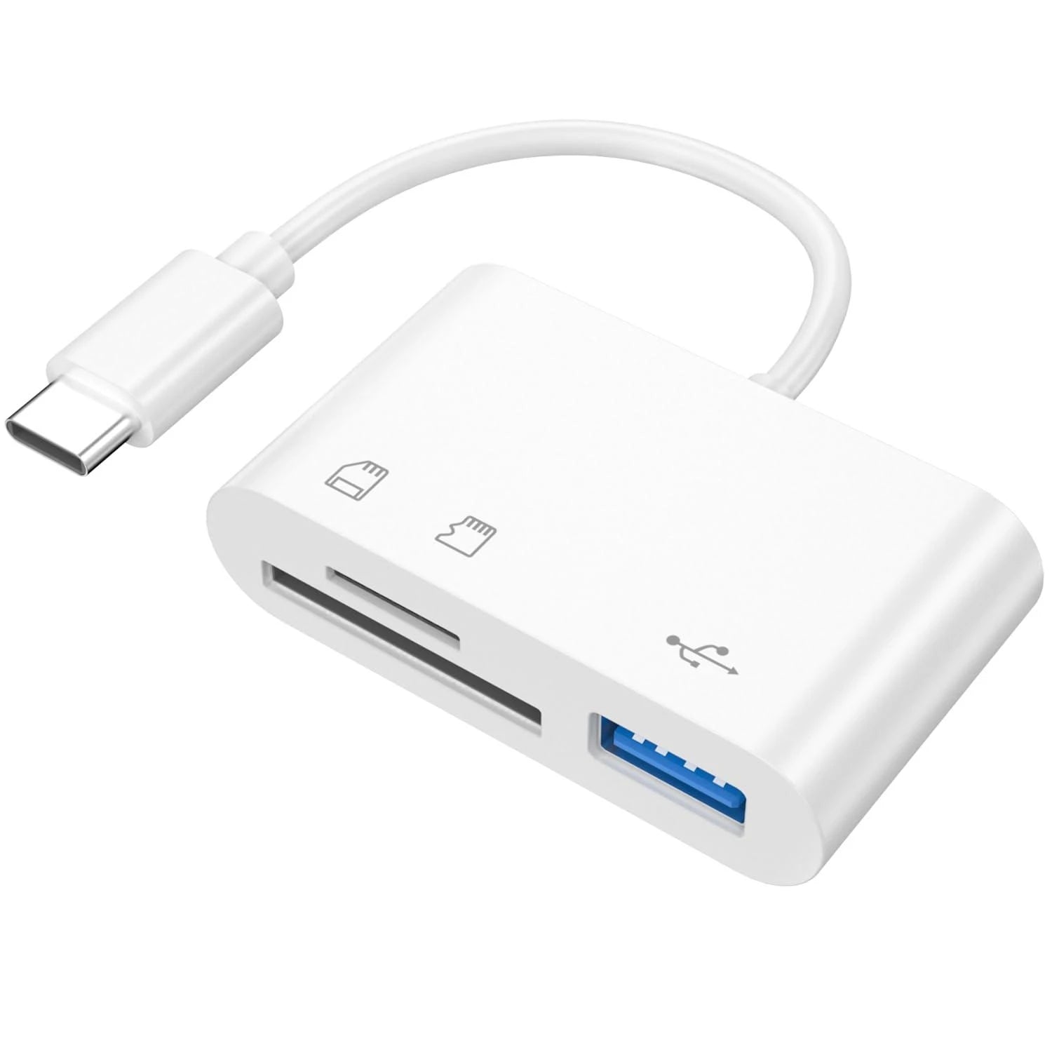 3-IN-1 TypeC/for iPhone To SD/TF Card Reader OTG USB Port Adapter Camera Phone Adapter Memory Card Data Transfer For IOS Android