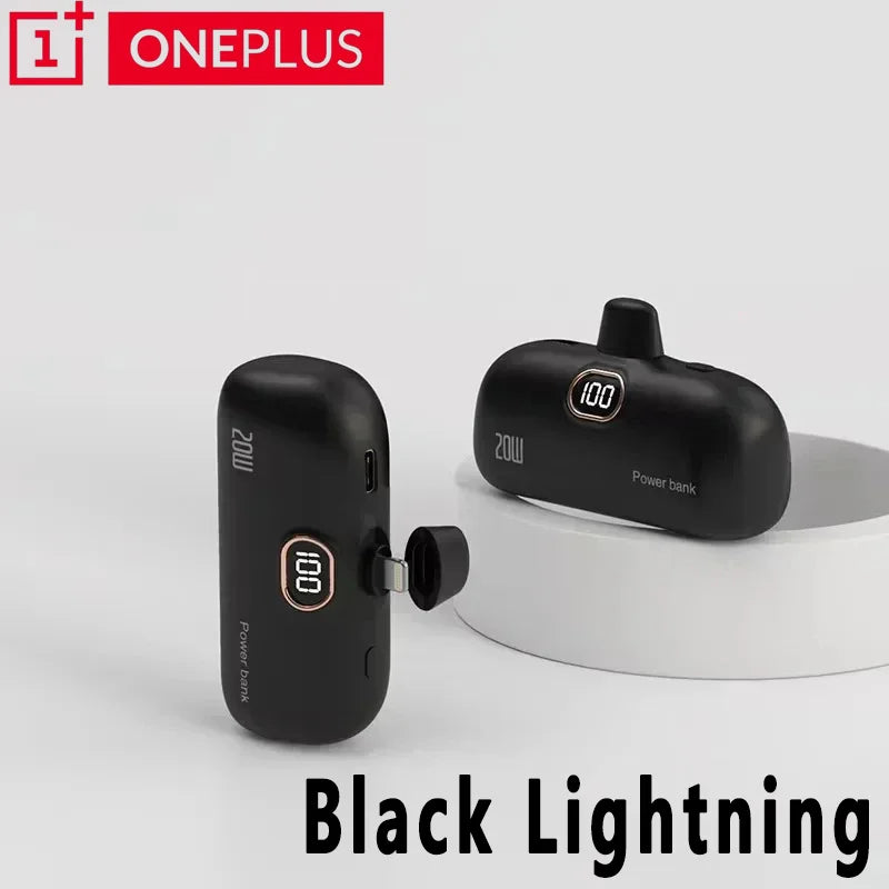 Oneplus  Mini Capsule 30000mAh Power Bank Portable Mobile Power Supply Emergency External Battery Fast Charger For iPhone Xiaomi