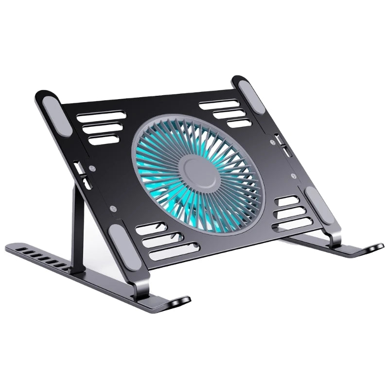 Aluminum Laptop Cooling Stand Laptop Cooling Pad With Adjustable Height,Foldable Frame,USB Power Notebook Risers Holder