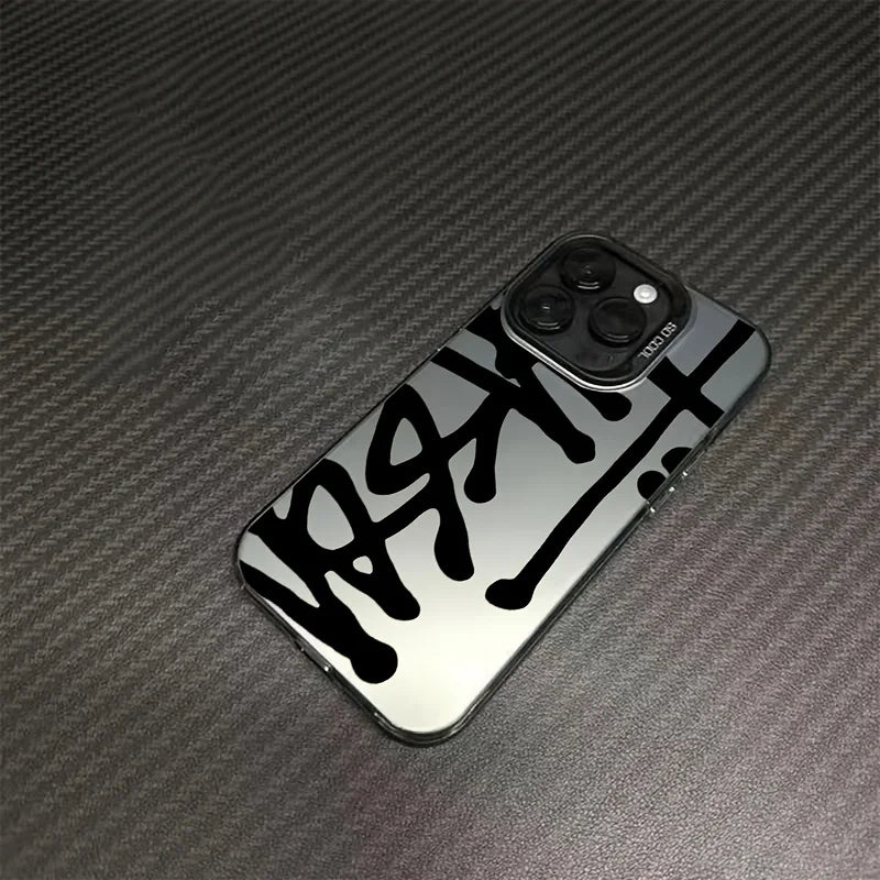Creative and stylish phone case for iPhone 16 15 14 13 12 11 Pro/ Max/Plus shock-proof rear cover anti-fingerprint