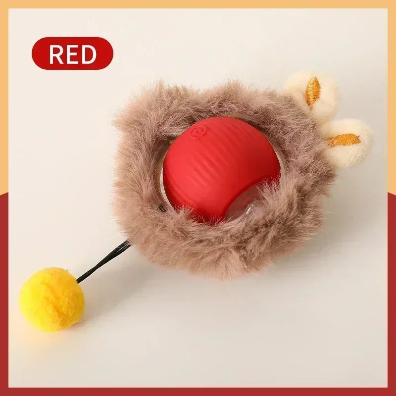 Interactive Cat Toy Ball Rolling Balls Pet Kitten Cats Teaser Automatic Electric Smart Game Plush Toys Play Stimulator Training
