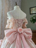 Japan Pink Lolita Wedding Floor-Length Dress Gorgeous Adult Formal Dress Heavy Industry 2024 New