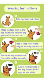 Dog muzzle Prevents biting barking and accidental eating prevents slipping off fits small medium large dogs adjustable