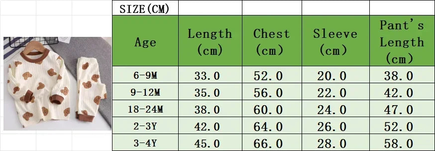 Autumn Baby Clothes Children Loungewear Long Sleeve Pajamas for Cute Deisgn Lightweight Comfortable Fabric Sleepwear Outfit