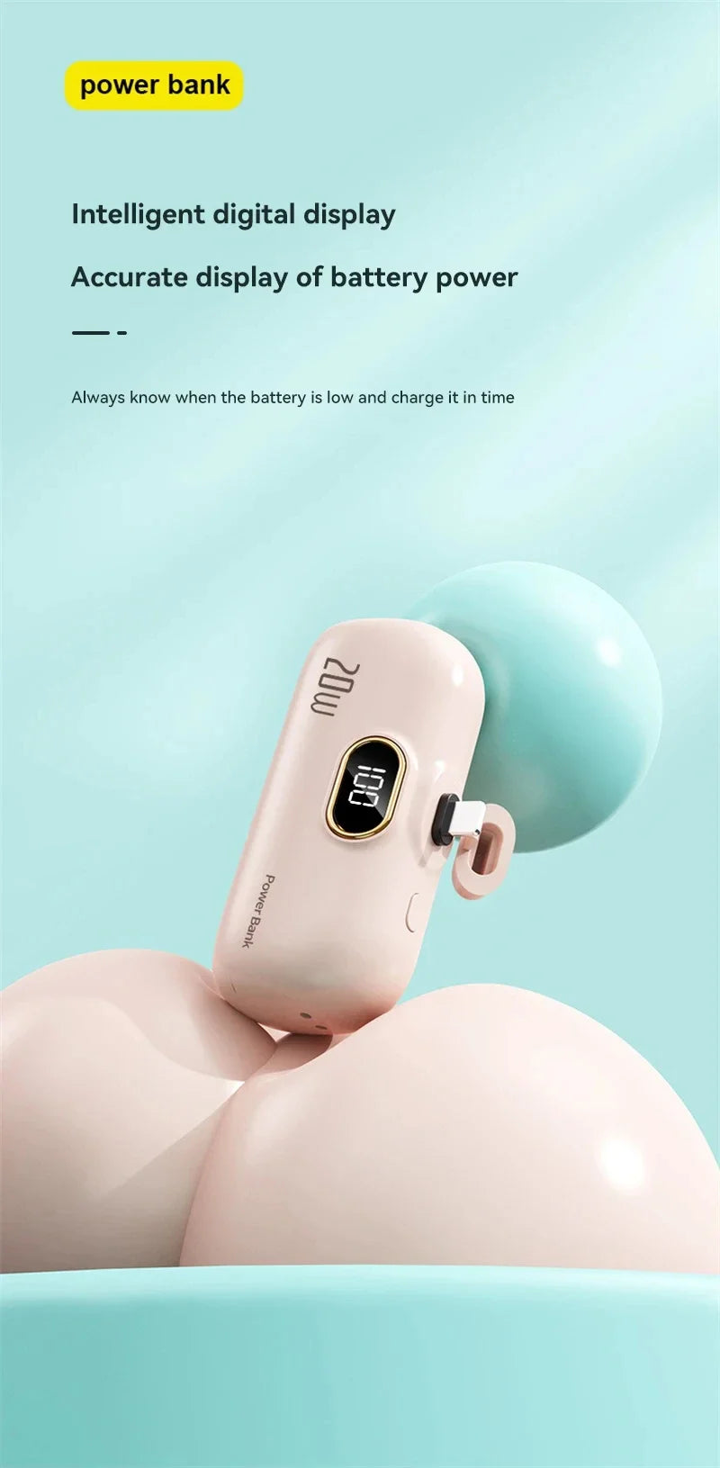 Oneplus  Mini Capsule 30000mAh Power Bank Portable Mobile Power Supply Emergency External Battery Fast Charger For iPhone Xiaomi