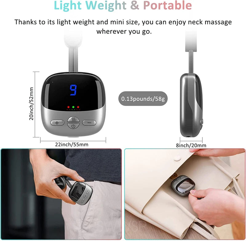Smart Neck Massager with Heating Portable Cervical Spine Shoulder Pain Relief Hot Compress Therapy Muscle Relax Neck Protector