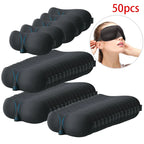 50pcs 3D Sleeping Mask Eye Mask Eyepatch Eye Shade Cover Block Out Light Soft Eye Care for Travel Home Use mascara para dormir