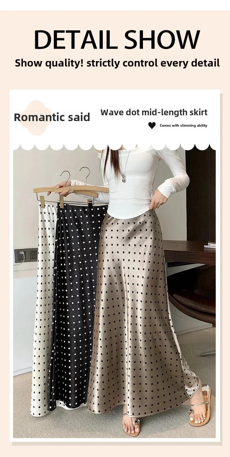Spring 2025 High-Waisted Hoop Skirt Women's Vinegar Slimfish Tail Skirt A- Line Flared Hip Covering Long Dress