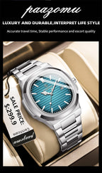 PENGAGAR Trend Men's Watches Classic Fashion Original Quartz Watch for Man Square Dial Waterproof Luminous Date Wristwatch Reloj
