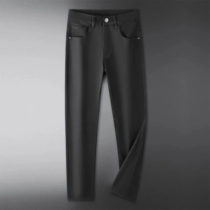 WhiteJeans Men's High-End European Style Jeans Lightweight Luxury Trendy Long Pants Business Casual Pants For Spring 2024