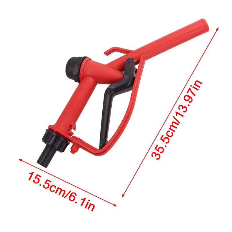 1pc Plastic Manual Heavy Duty Fuel Nozzle Gun With Hook Straight Nozzle - Diesel And Petrol Nozzle Max Flow 45L/M