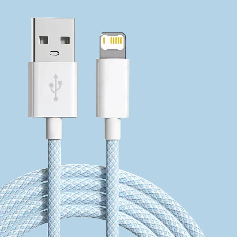 20W USB A to L Color Cable For iPhone 14 13 12 11 Pro XS Max XR XS X SE 8 7 Plus PD Fast Charge Type C Braid Cables Accessories