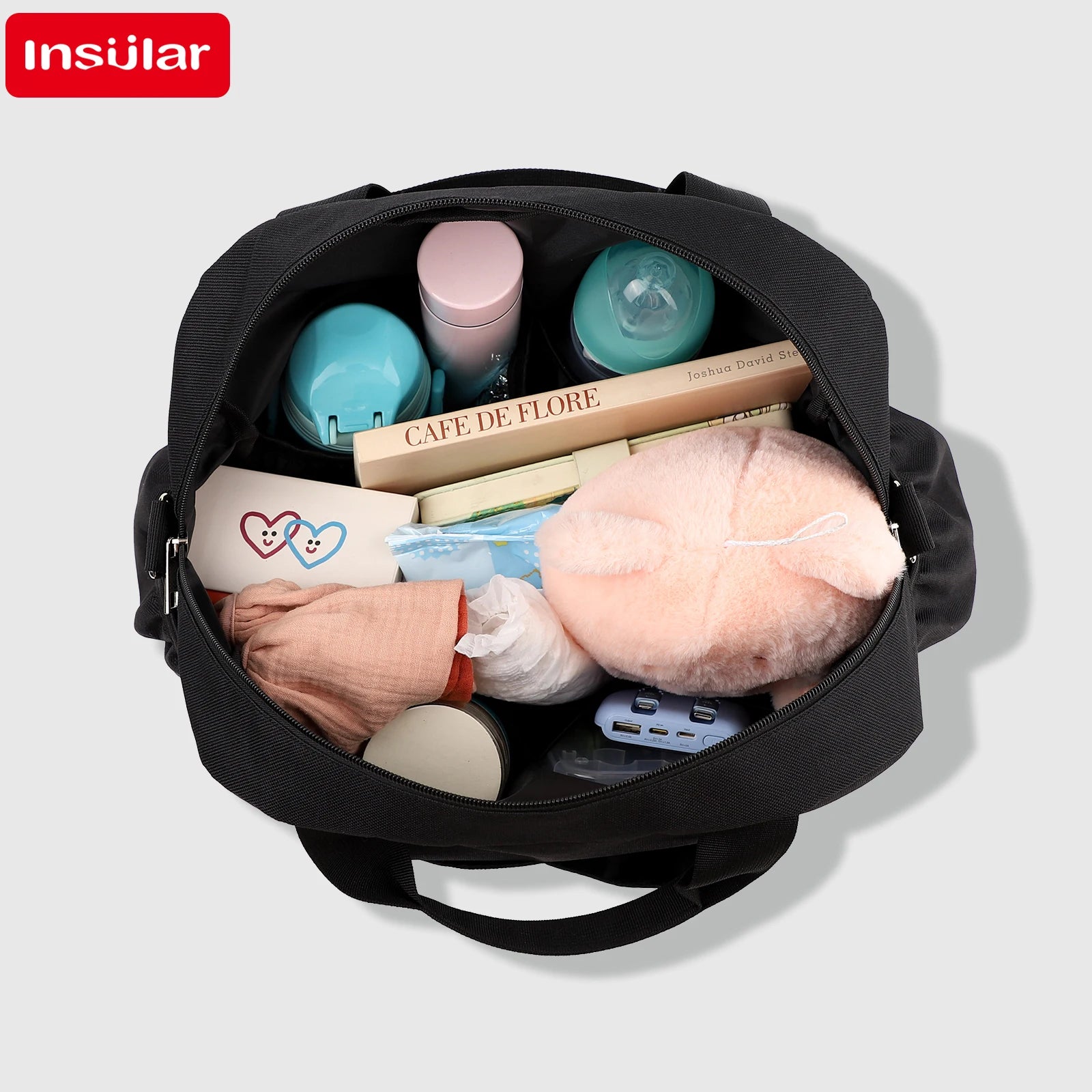 INSULAR Stroller Hanging Package Waterproof Mommy Bags Large Capacity Baby Bottle Insulation Packet Multi-functional Go Out