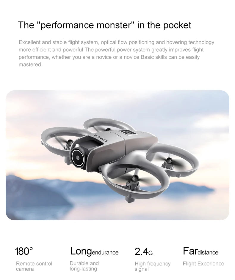 KBDFA D16 Mini Drone 8K Camera ESC Aerial Aircraft Air Pressure Fixed Height Pocket UFO Obstacle Remote Control Quadcopter