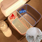 HOOPET Cat Litter Box Large Capacity Cat Litter Boxes with Hallway Pet Pan Supplies for Cats and Kittens Splash Proof Litters