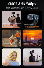 ORDRO M5 Pocket Video Camera Action Vlogging Digital Camcorder 5K 3-axis Face Tracking 3.5" Touch Screen Infrared Night Vision