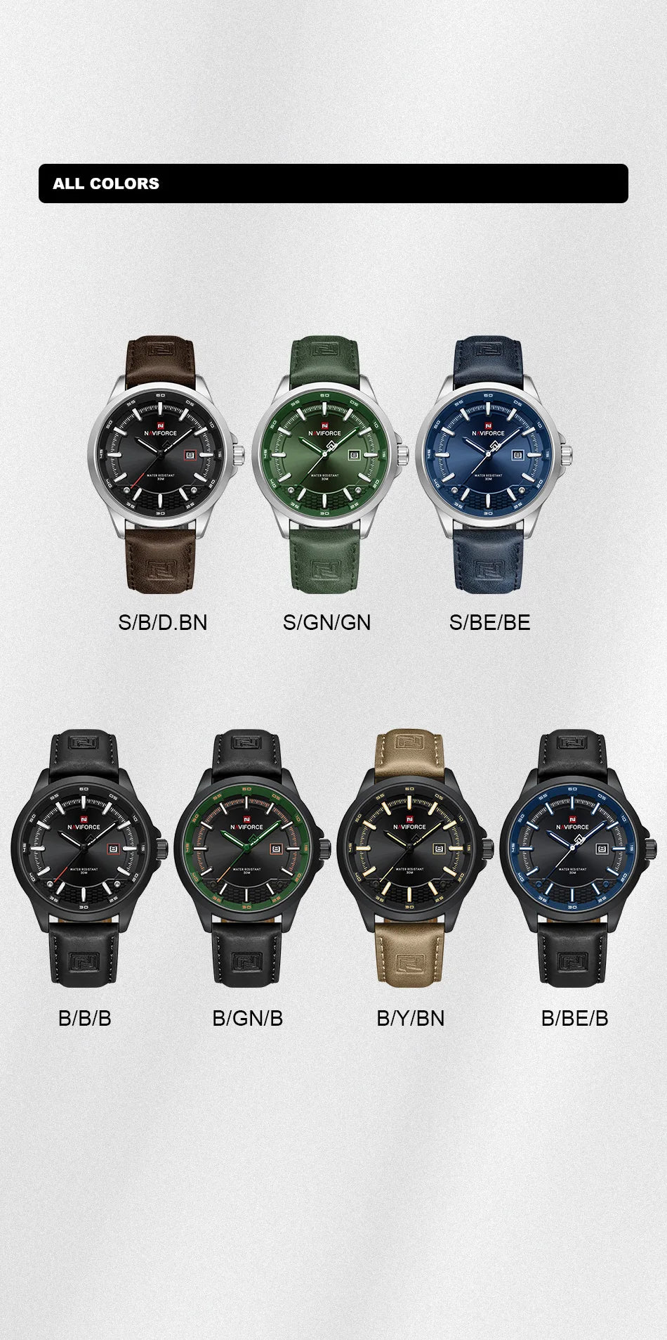 NAVIFORCE Men's Watches Business Calendar Waterproof Luminous Number Quartz Wrist Watches Clocks Gift Relogio Masculino 2025