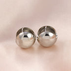 2025 Gold Silver Color Ball Round Simple Hight Quality Luxury Earrings Punk Geometric Stud Earrings For Women Party Jewelry Gift