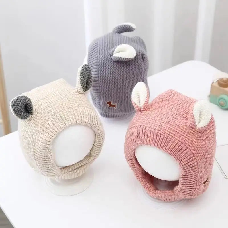 Quiet Dog Ear  Pet Ears Covers Knitted Hat Relief Winter Warm  Hat for dogs warm pet puppy dog ears in winter Christmas Gift