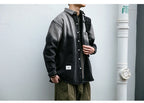 Korean fashion washed gradient denim shirt for men clothing High quality streetwear harajuku casual coat tremdy Long sleeve male