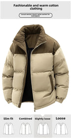 High Quality Thickened Cotton Jacket for Men Winter Windproof Warm Hooded Coat Couple Casual Wear Chinese Brand Outerwear