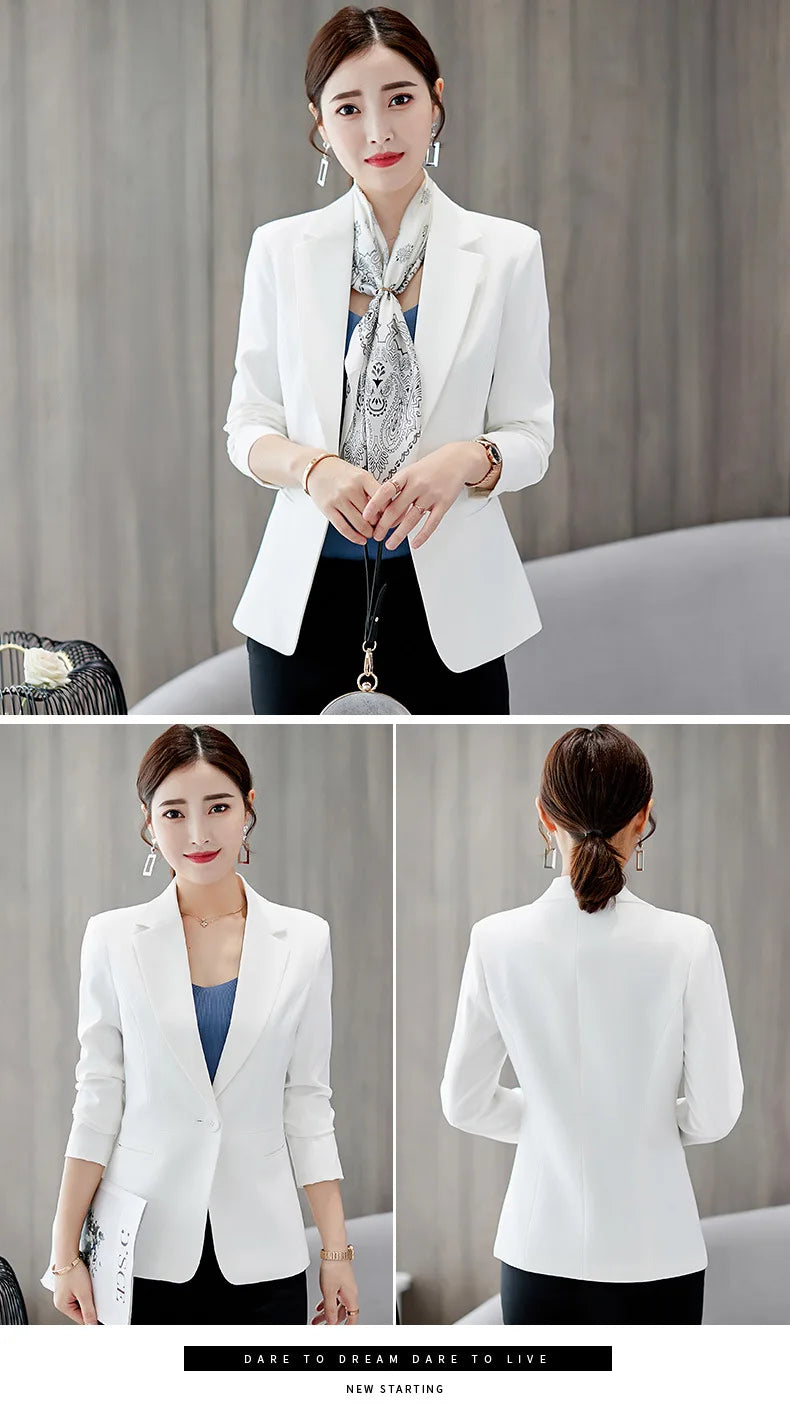 Spring New Women's Long-sleeved Suit Jacket, Korean Style Slim Short Coat Women, Asian Size M-XXXL, Girl's Blazers