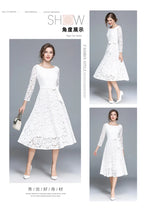 Lace White Prom Dress Women 2023 Summer Autumn Long Sleeve Sexy Slash Neck A Line Midi Party Vestidos Flower Embroidery