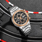 NAVIFORCE Man Quartz Top Brand Watch Luxury Luminous Chronograph Wristwatch Stainless Steel Waterproof Men Date Calendar Clock