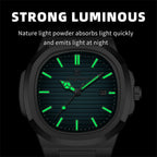 PENGAGAR Trend Men's Watches Classic Fashion Original Quartz Watch for Man Square Dial Waterproof Luminous Date Wristwatch Reloj