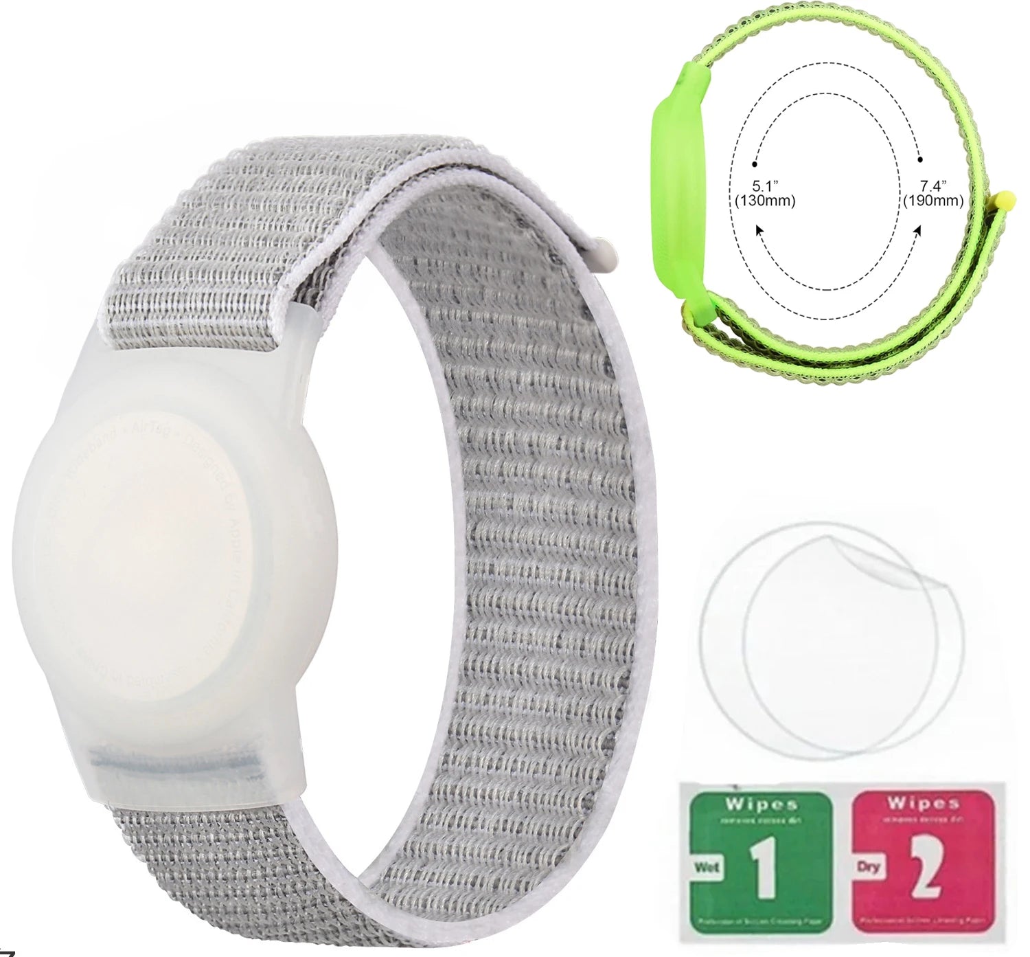 Airtag Bracelet for Kids Waterproof, Silicone Wristband Case Cover for Anti-lost Band StraP Hidden Accessories for Toddler Child