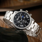 5 pieces/set of fashionable and all-matching men's watch set + wallet + glasses + key chain + pen birthday gift set