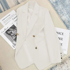 2025 Spring and Autumn New Korean fashion British Style Solid Blazer Women Clothing French Texture Fashion Small Suit Coat Women
