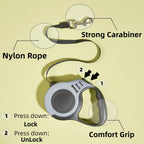 3m 5m dog leash For Small Medium Dogs Cats Automatic Retractable Lead Strong nylon Pets Traction Rope Chihuahua Bulldog Supplies