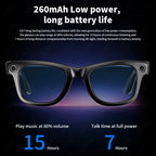 LIGE AI Smart Glasses 720P Camera Video Recorder Bluetooth Call 260mAh Battery Voice Assistant Control Sunglasses For Men Women