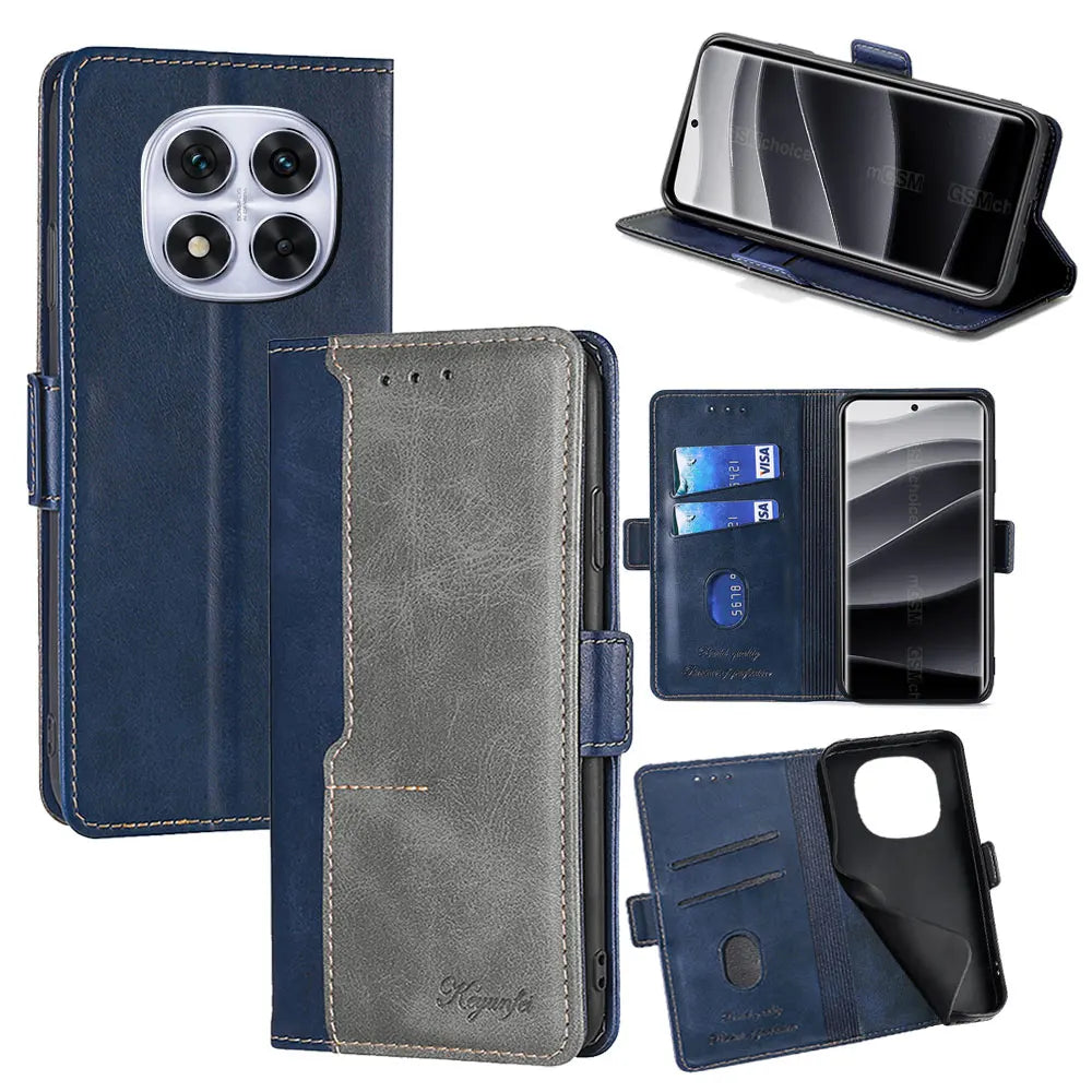 Business Leather Flip Case for POCO X7 Pro Protect Cover Side Magnetic Case for Xiaomi Poco X7 M7 Pro C75 With Card Slots Funda