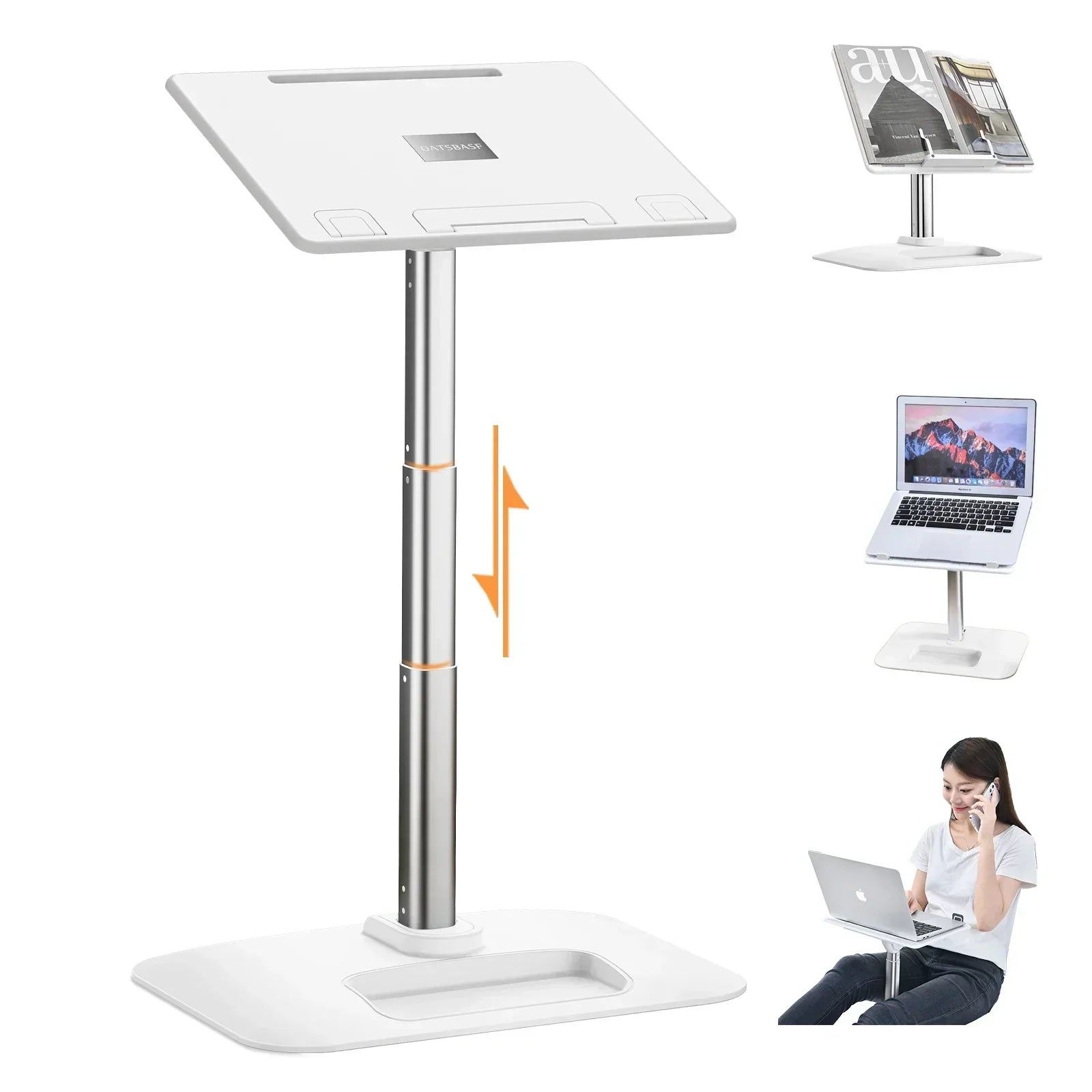Eary Portable Laptop Stand for Desk Adjustable Height Holder for Macbook Air Pro Stable Stand Gifts for Girls Mom Students Kids