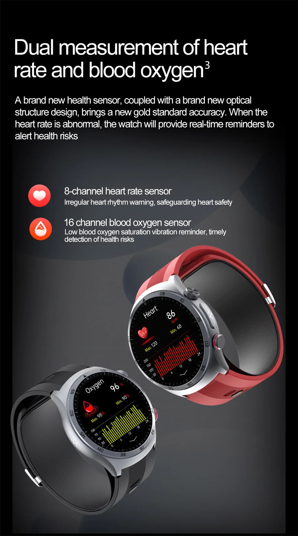 Sapphire Glass AMOLED Blood Pressure Smart Watches ECG Blood Oxygen Blood Pressure Air Pump Sport Health Tracking Smartwatch NFC